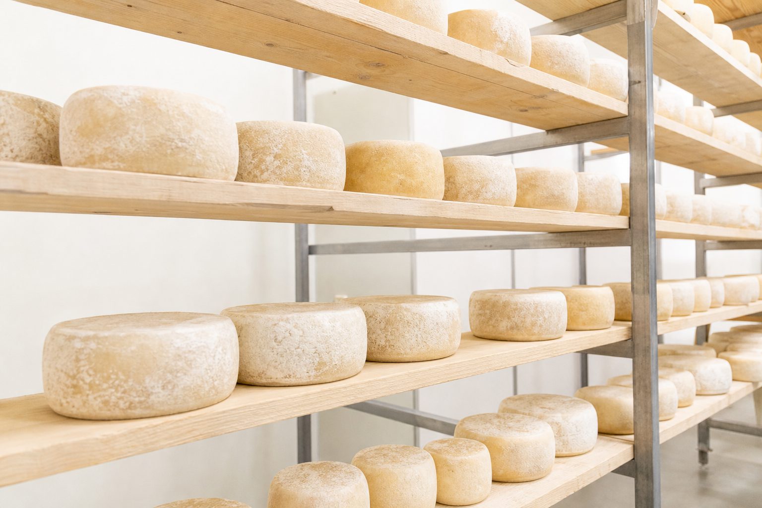 Mandria di vacche da latte all'interno di una stalla con lettiera di paglia